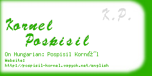 kornel pospisil business card